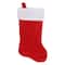17.5" Traditional Red & White Plush Christmas Stocking